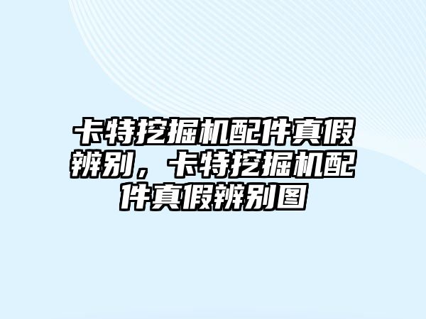 卡特挖掘機配件真假辨別，卡特挖掘機配件真假辨別圖