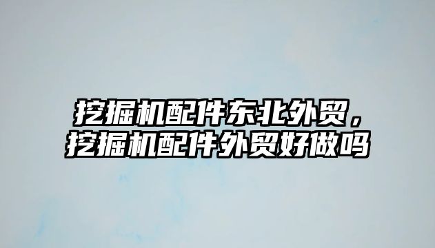 挖掘機(jī)配件東北外貿(mào)，挖掘機(jī)配件外貿(mào)好做嗎