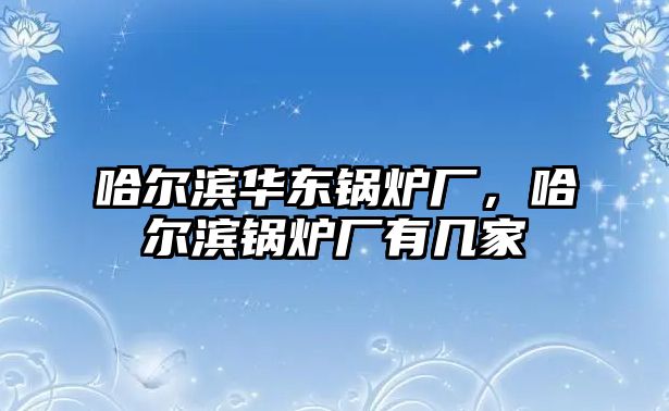 哈爾濱華東鍋爐廠，哈爾濱鍋爐廠有幾家