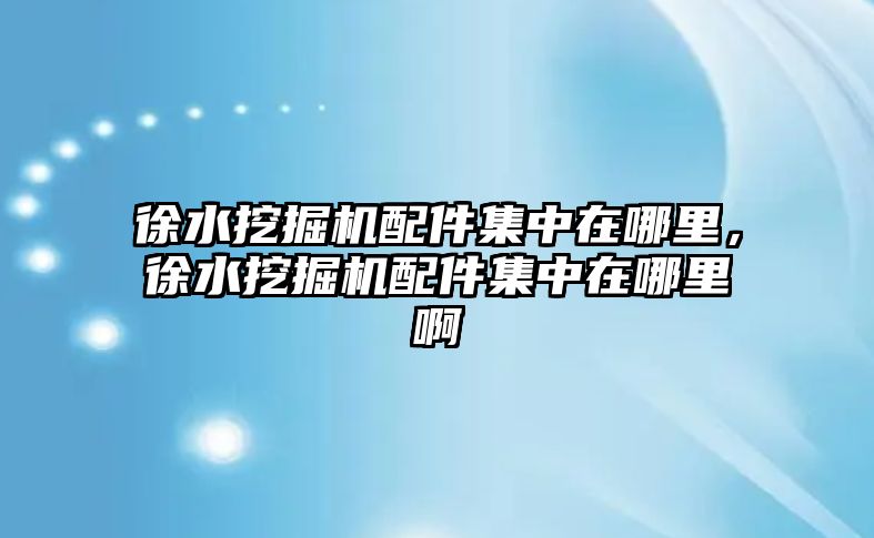 徐水挖掘機配件集中在哪里，徐水挖掘機配件集中在哪里啊