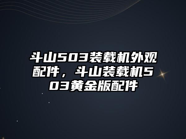 斗山503裝載機外觀配件，斗山裝載機503黃金版配件