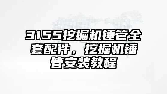 3155挖掘機錘管全套配件，挖掘機錘管安裝教程