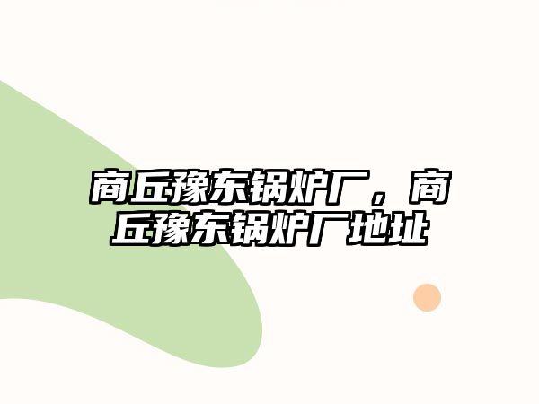 商丘豫東鍋爐廠，商丘豫東鍋爐廠地址