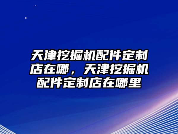 天津挖掘機(jī)配件定制店在哪，天津挖掘機(jī)配件定制店在哪里