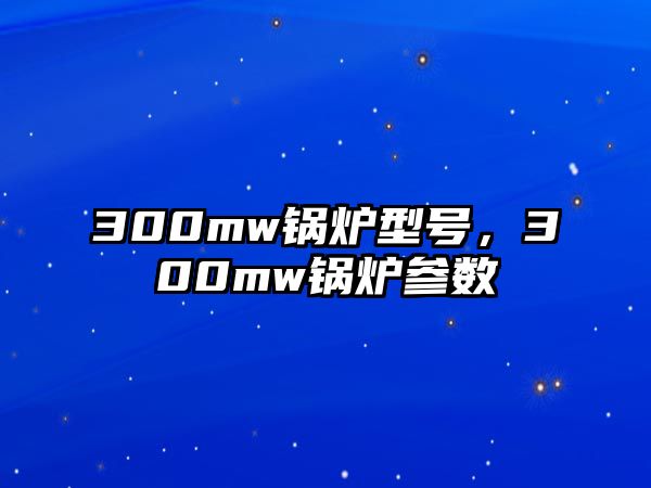 300mw鍋爐型號，300mw鍋爐參數(shù)