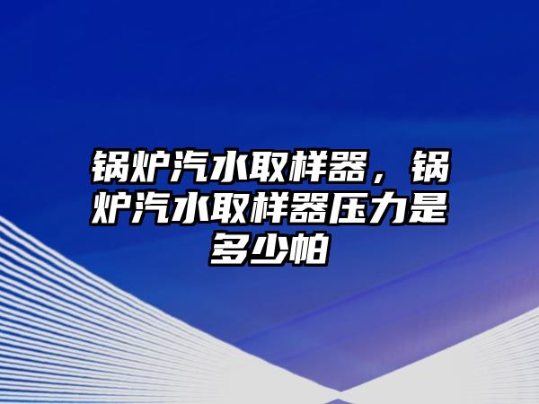 鍋爐汽水取樣器，鍋爐汽水取樣器壓力是多少帕