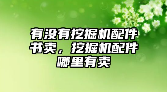 有沒有挖掘機(jī)配件書賣，挖掘機(jī)配件哪里有賣