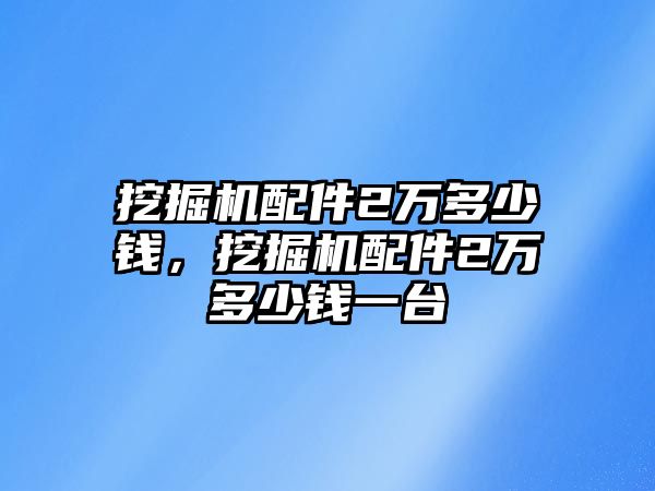 挖掘機配件2萬多少錢，挖掘機配件2萬多少錢一臺