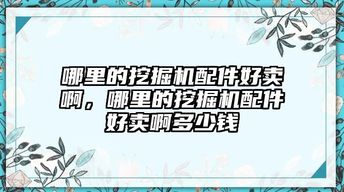 哪里的挖掘機(jī)配件好賣啊，哪里的挖掘機(jī)配件好賣啊多少錢