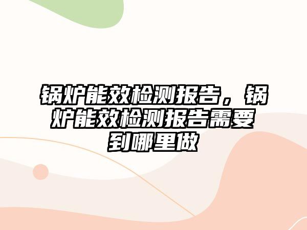 鍋爐能效檢測(cè)報(bào)告，鍋爐能效檢測(cè)報(bào)告需要到哪里做