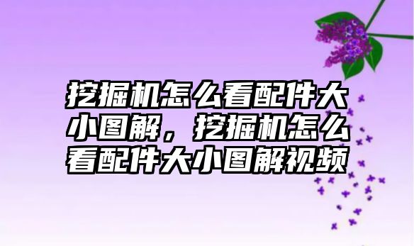 挖掘機怎么看配件大小圖解，挖掘機怎么看配件大小圖解視頻