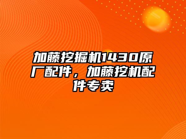 加藤挖掘機(jī)1430原廠配件，加藤挖機(jī)配件專賣