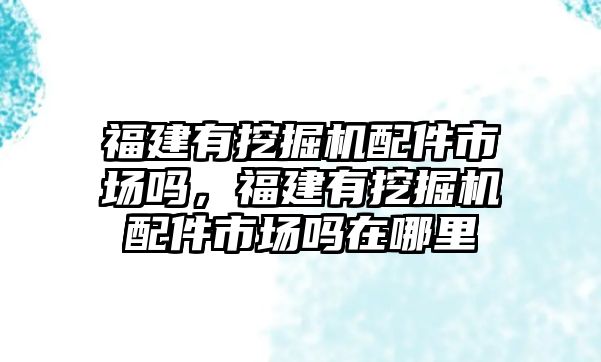 福建有挖掘機配件市場嗎，福建有挖掘機配件市場嗎在哪里