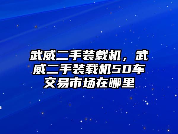 武威二手裝載機，武威二手裝載機50車交易市場在哪里