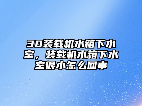 30裝載機(jī)水箱下水室，裝載機(jī)水箱下水室很小怎么回事