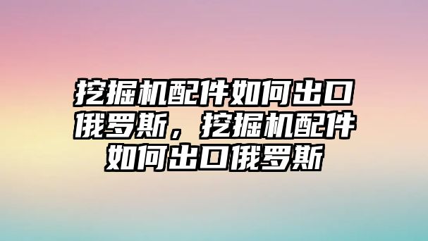 挖掘機(jī)配件如何出口俄羅斯，挖掘機(jī)配件如何出口俄羅斯