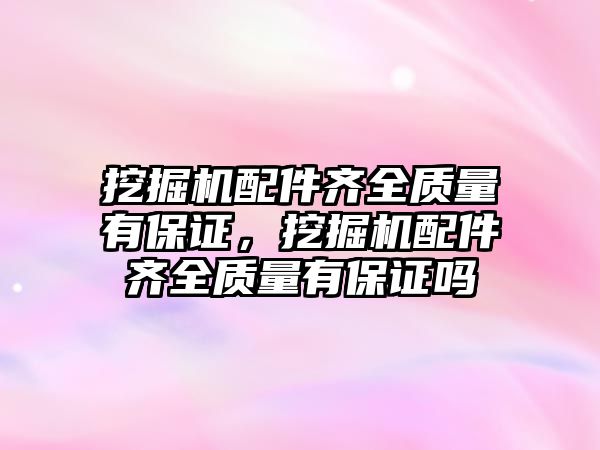 挖掘機配件齊全質量有保證，挖掘機配件齊全質量有保證嗎