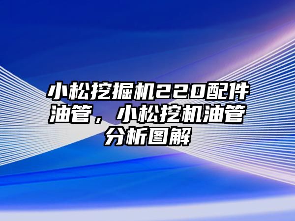 小松挖掘機(jī)220配件油管，小松挖機(jī)油管分析圖解