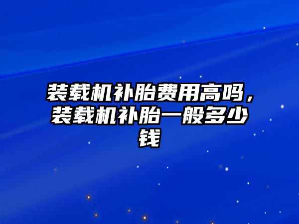 裝載機補胎費用高嗎，裝載機補胎一般多少錢