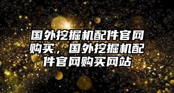 國外挖掘機配件官網(wǎng)購買，國外挖掘機配件官網(wǎng)購買網(wǎng)站