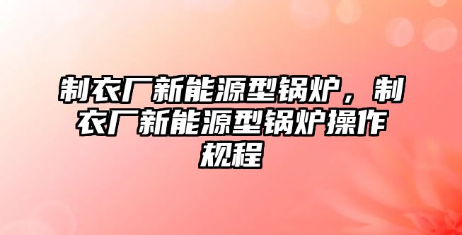 制衣廠新能源型鍋爐，制衣廠新能源型鍋爐操作規(guī)程