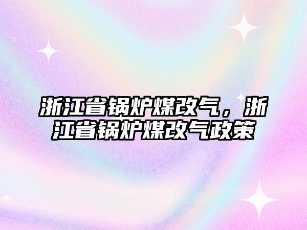 浙江省鍋爐煤改氣，浙江省鍋爐煤改氣政策