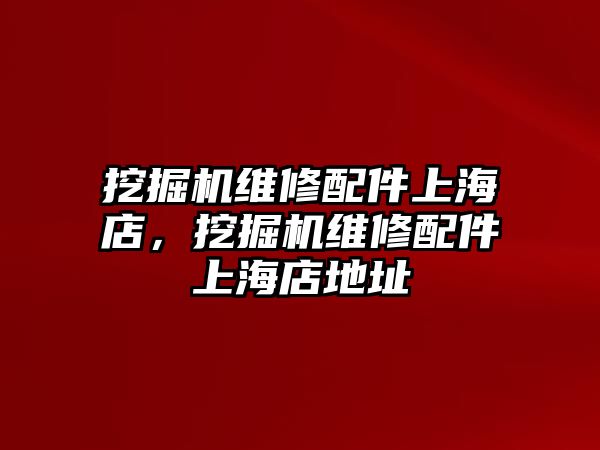 挖掘機(jī)維修配件上海店，挖掘機(jī)維修配件上海店地址