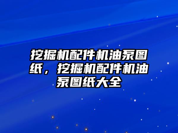 挖掘機(jī)配件機(jī)油泵圖紙，挖掘機(jī)配件機(jī)油泵圖紙大全