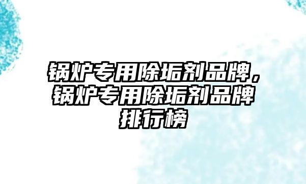 鍋爐專用除垢劑品牌，鍋爐專用除垢劑品牌排行榜