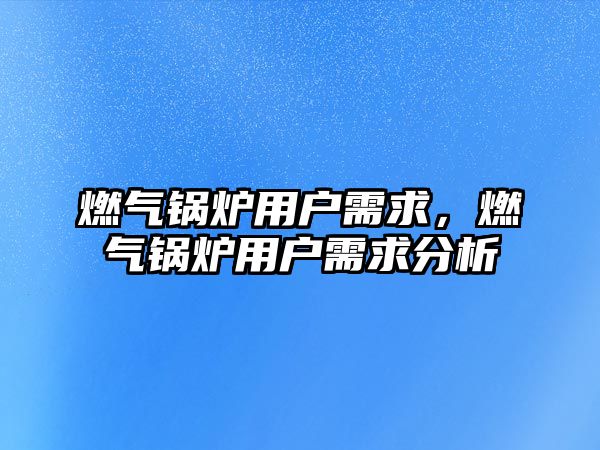 燃?xì)忮仩t用戶需求，燃?xì)忮仩t用戶需求分析