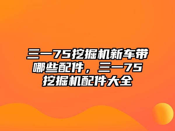 三一75挖掘機新車帶哪些配件，三一75挖掘機配件大全