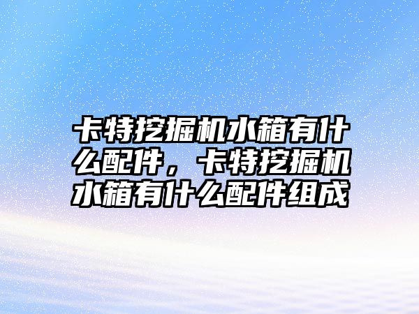 卡特挖掘機水箱有什么配件，卡特挖掘機水箱有什么配件組成