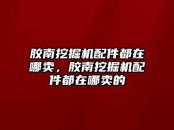 膠南挖掘機配件都在哪賣，膠南挖掘機配件都在哪賣的