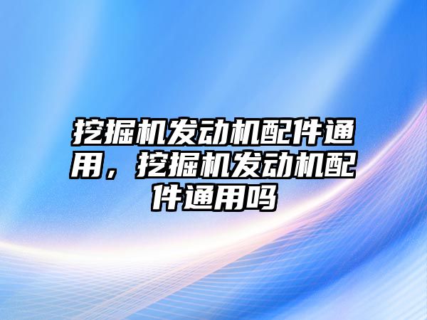 挖掘機(jī)發(fā)動(dòng)機(jī)配件通用，挖掘機(jī)發(fā)動(dòng)機(jī)配件通用嗎