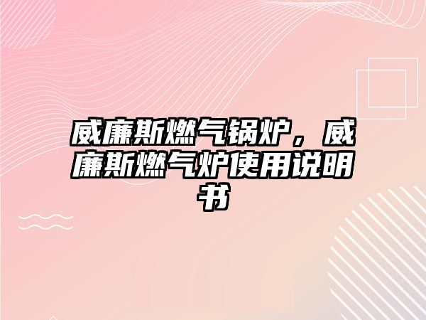 威廉斯燃?xì)忮仩t，威廉斯燃?xì)鉅t使用說明書