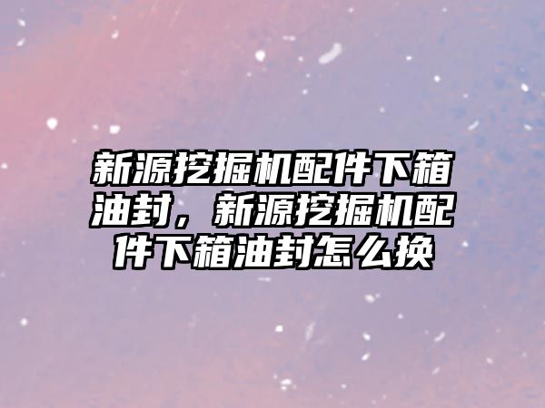 新源挖掘機(jī)配件下箱油封，新源挖掘機(jī)配件下箱油封怎么換