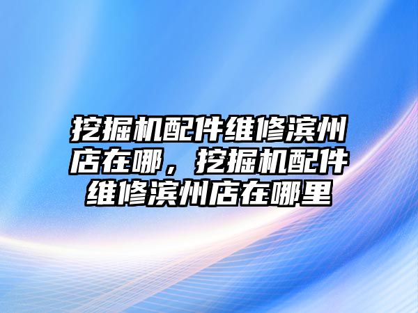 挖掘機配件維修濱州店在哪，挖掘機配件維修濱州店在哪里