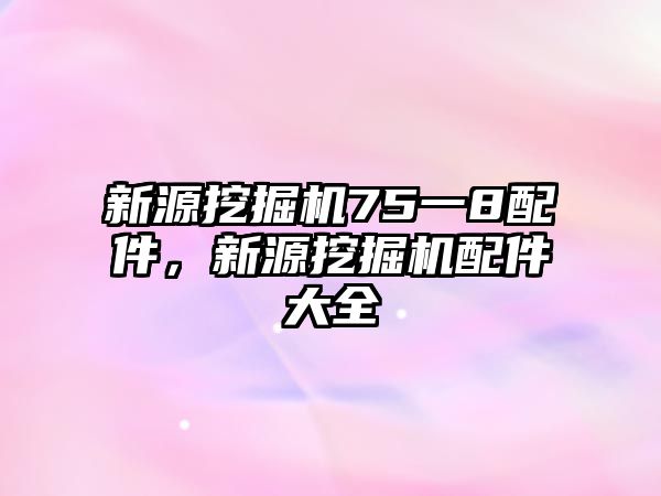 新源挖掘機(jī)75一8配件，新源挖掘機(jī)配件大全