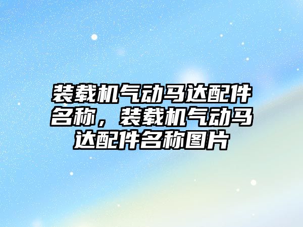 裝載機氣動馬達配件名稱，裝載機氣動馬達配件名稱圖片