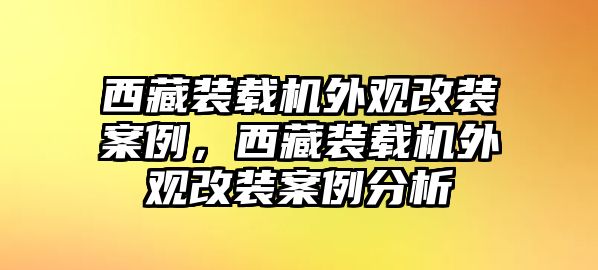 西藏裝載機(jī)外觀改裝案例，西藏裝載機(jī)外觀改裝案例分析