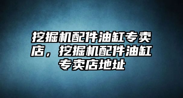 挖掘機配件油缸專賣店，挖掘機配件油缸專賣店地址