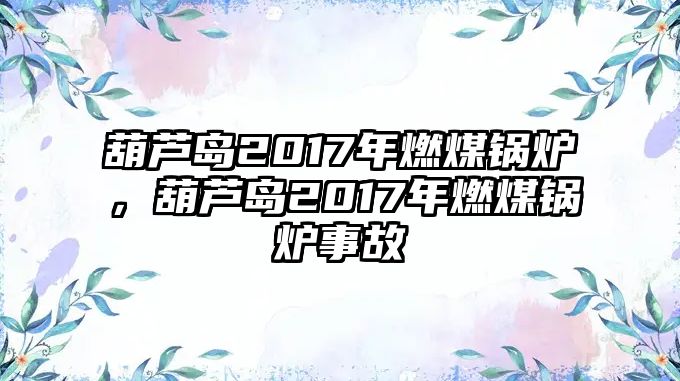 葫蘆島2017年燃煤鍋爐，葫蘆島2017年燃煤鍋爐事故