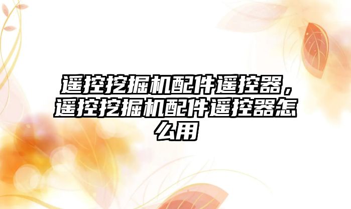 遙控挖掘機配件遙控器，遙控挖掘機配件遙控器怎么用