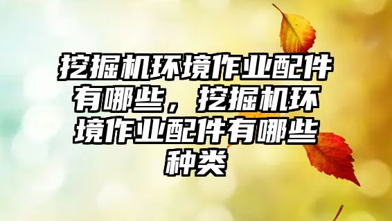 挖掘機環(huán)境作業(yè)配件有哪些，挖掘機環(huán)境作業(yè)配件有哪些種類