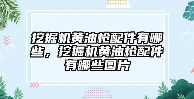 挖掘機(jī)黃油槍配件有哪些，挖掘機(jī)黃油槍配件有哪些圖片