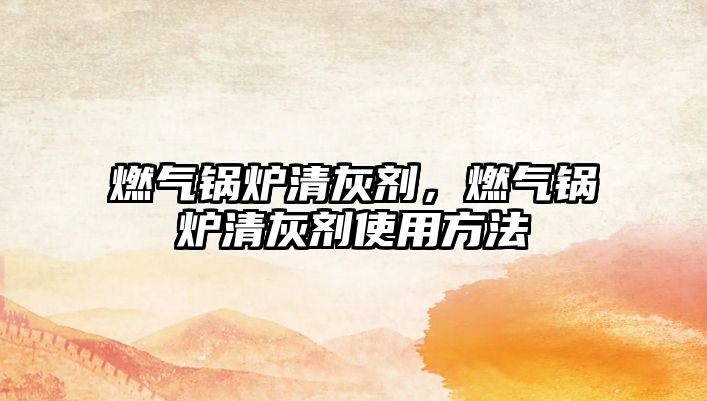 燃?xì)忮仩t清灰劑，燃?xì)忮仩t清灰劑使用方法