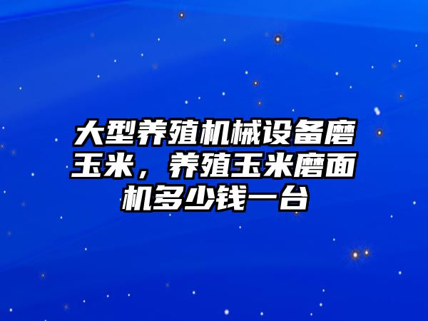 大型養(yǎng)殖機械設(shè)備磨玉米，養(yǎng)殖玉米磨面機多少錢一臺