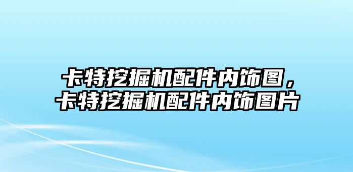 卡特挖掘機配件內飾圖，卡特挖掘機配件內飾圖片