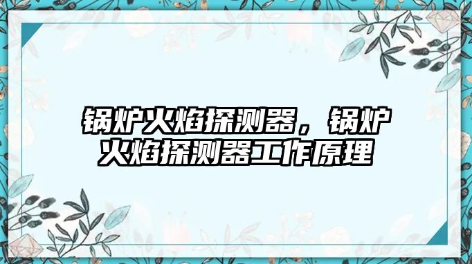 鍋爐火焰探測器，鍋爐火焰探測器工作原理