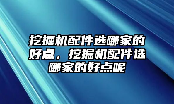 挖掘機(jī)配件選哪家的好點(diǎn)，挖掘機(jī)配件選哪家的好點(diǎn)呢